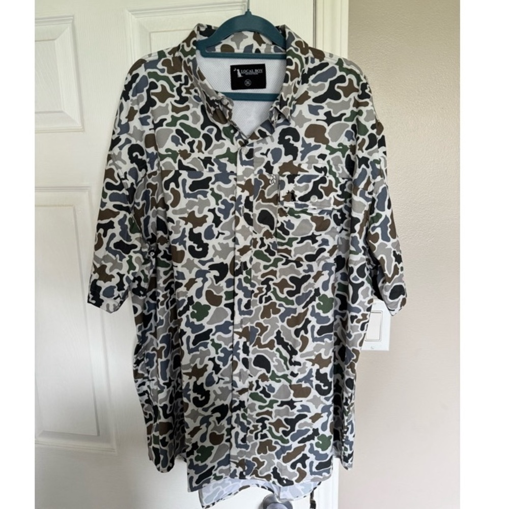 Local Boy Outfitters Camo Golf Shirt